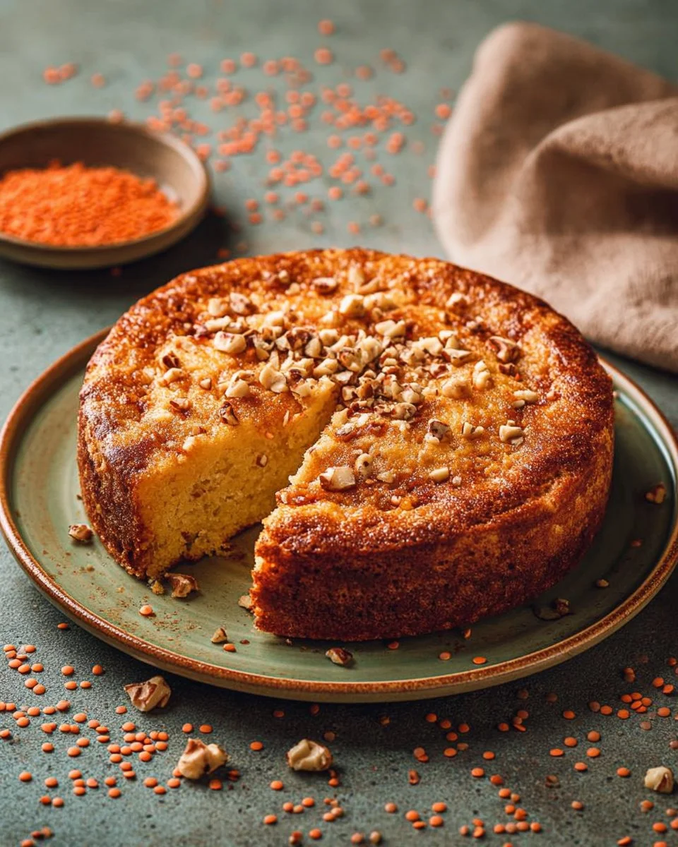 Cake with Oil, Lentils and Nuts