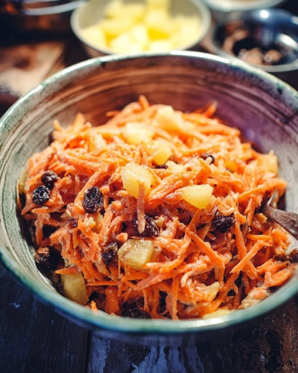 Carrot Salad with Raisins & Pineapples