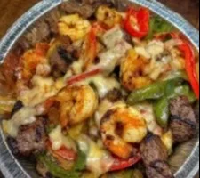 Cheesy Steak & Shrimp Skillet Bowl