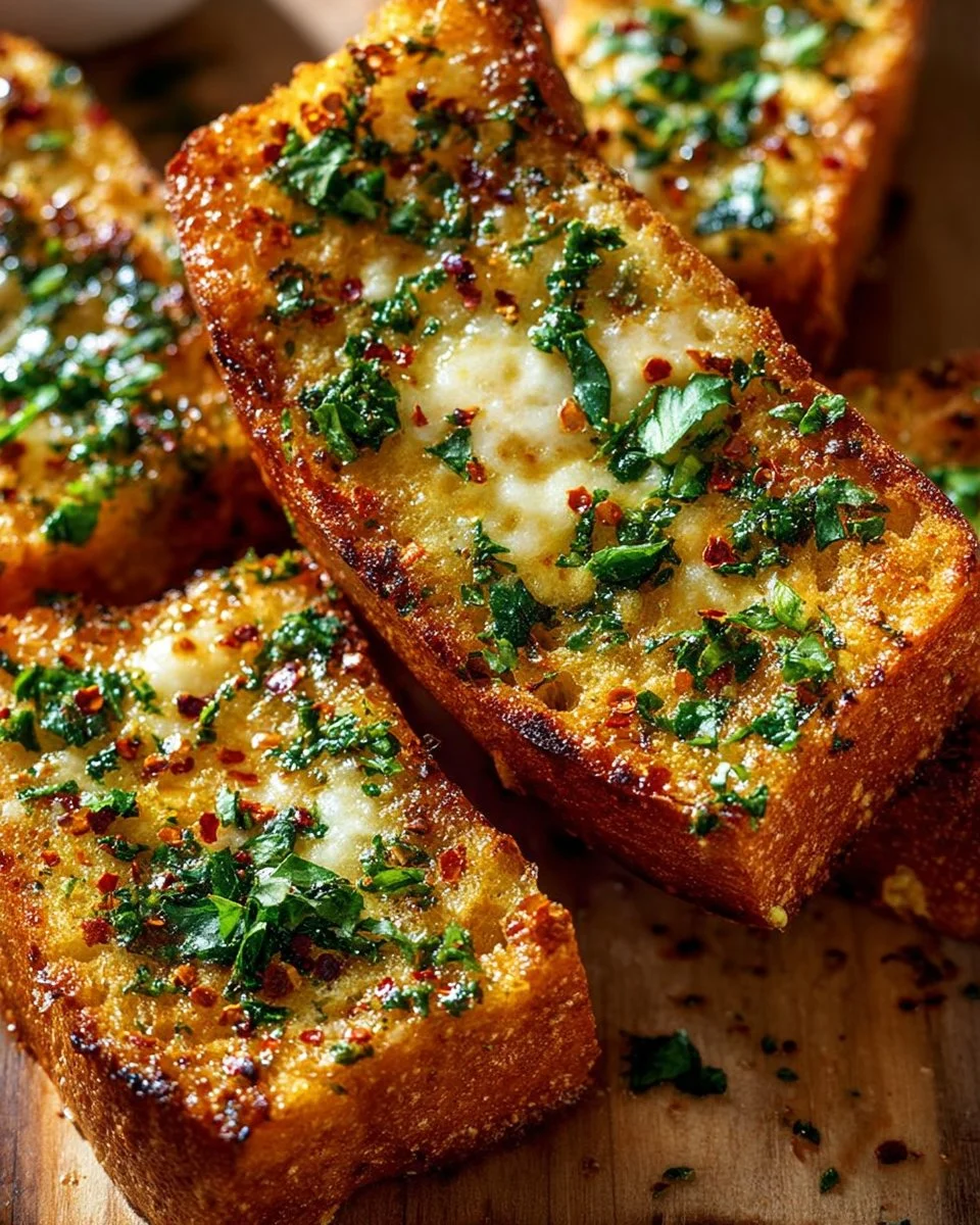 Chili Garlic Mozzarella Bread with Lemon Zest served as a tempting appetizer