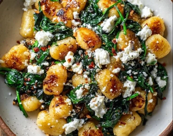 Creamy Gnocchi with Spinach and Feta