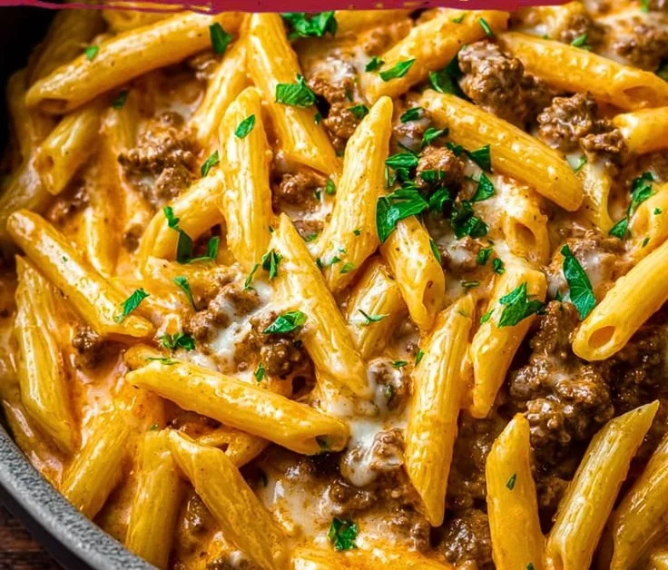 Creamy High Protein Beef Pasta