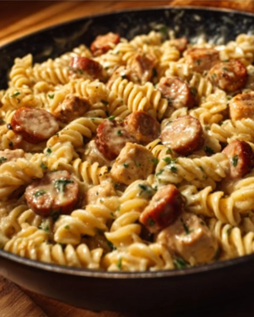 Creamy Pepper Jack Chicken & Sausage Pasta