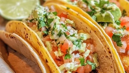 Crispy Fish Tacos with Cilantro Lime Slaw
