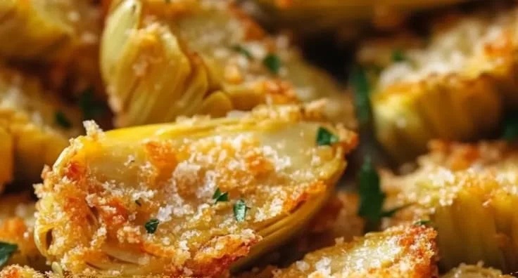 Crispy Parmesan Artichoke Hearts
