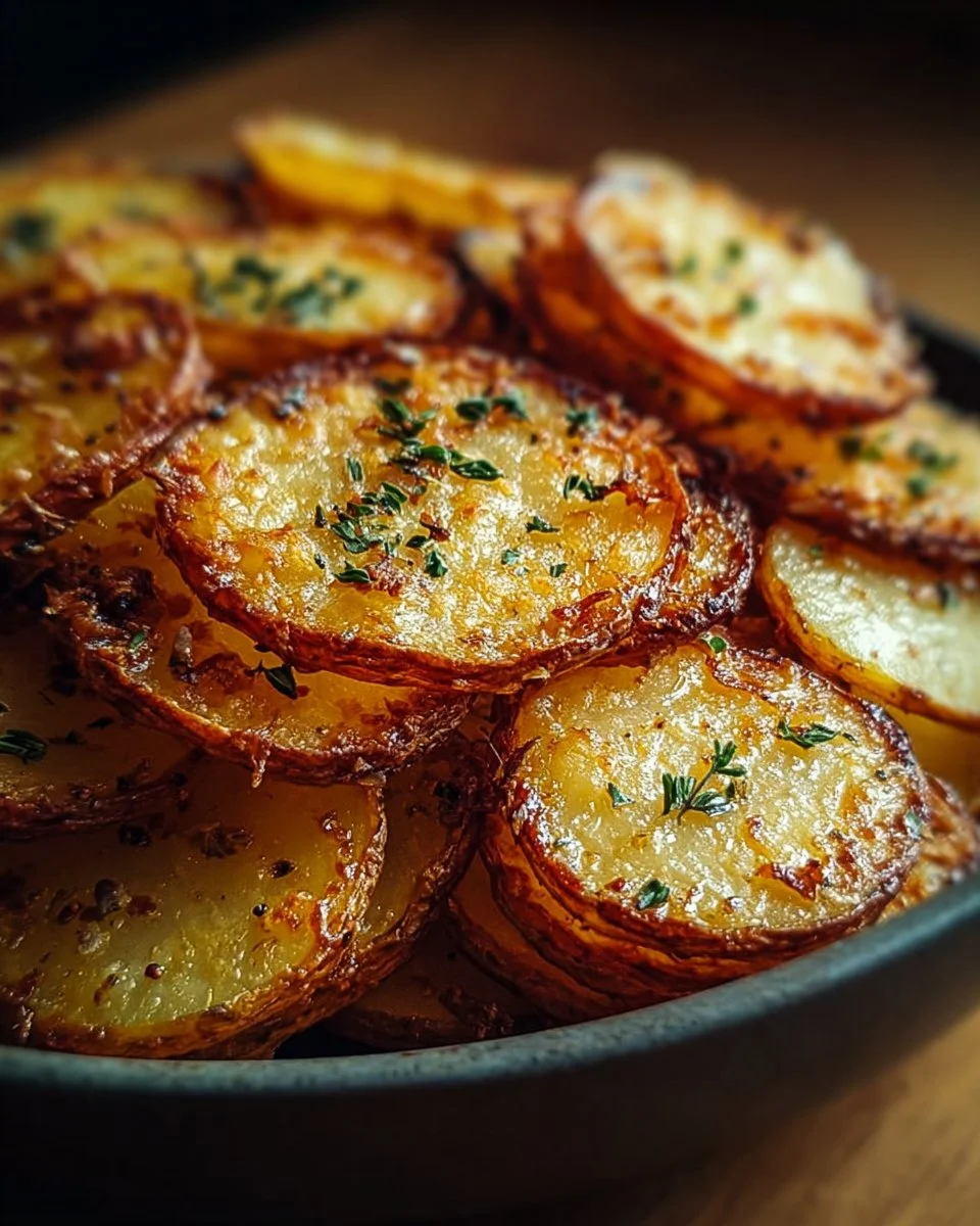 Crispy Sliced Potatoes - Easy Oven Baked Recipe