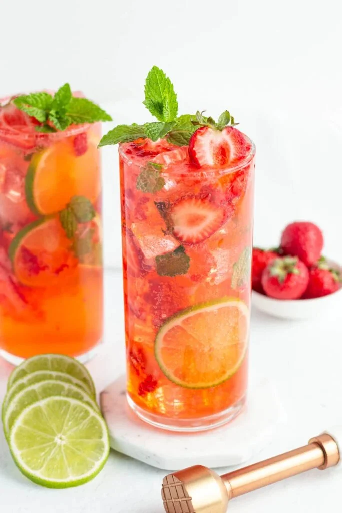 Easy Strawberry Mojito Mocktail