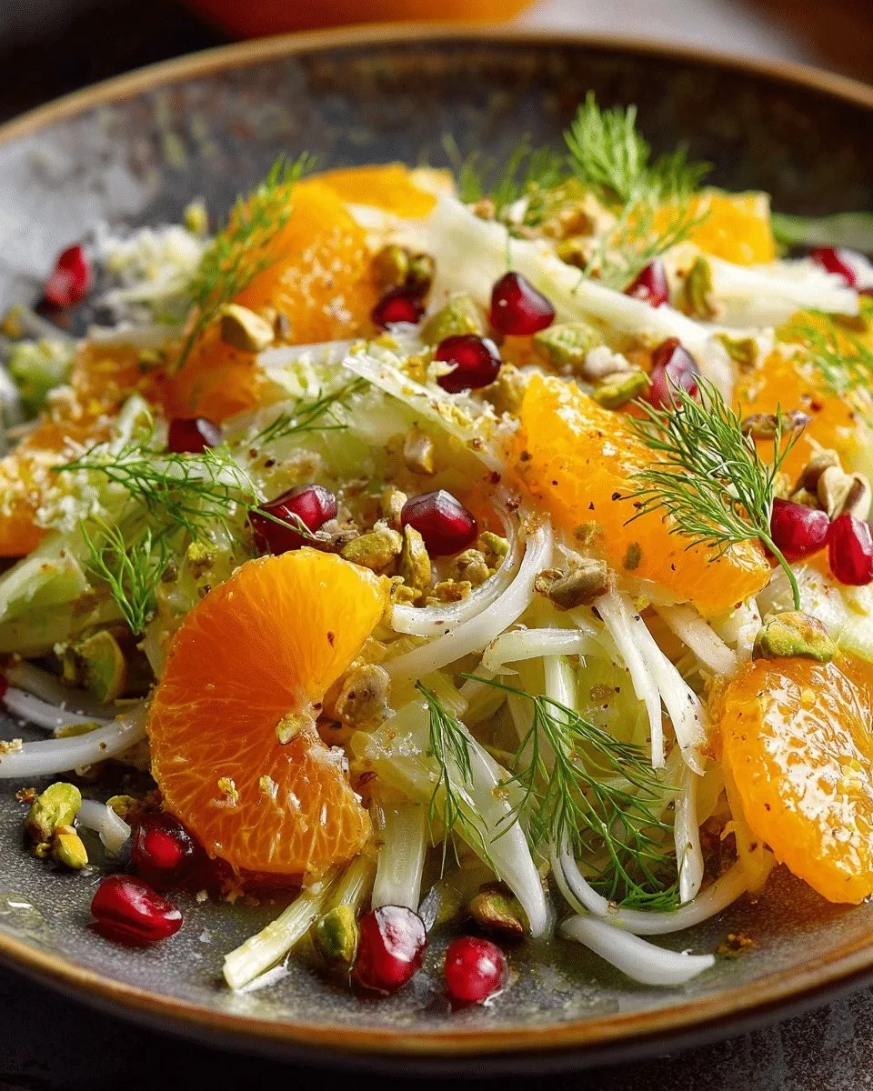 Fennel, Orange & Pomegranate Salad with Honey Citrus Vinaigrette