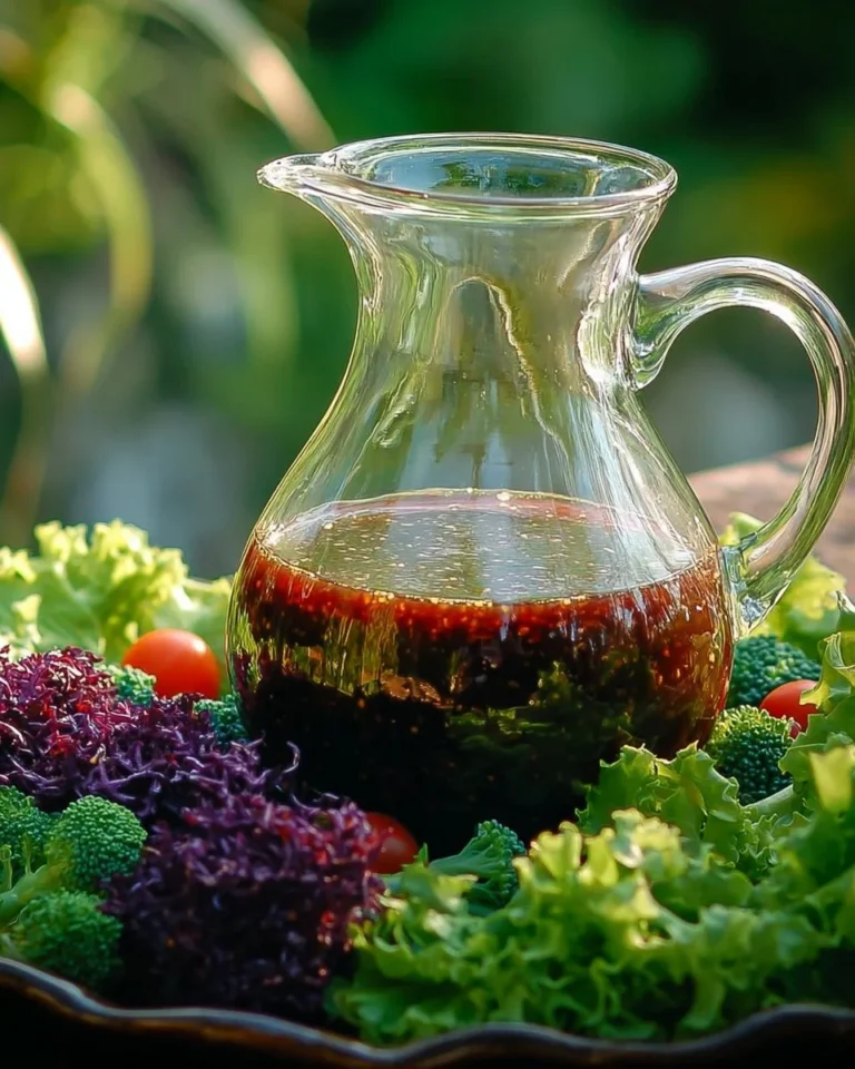 Fresh raspberry balsamic vinaigrette in a jar with raspberries and balsamic vinegar