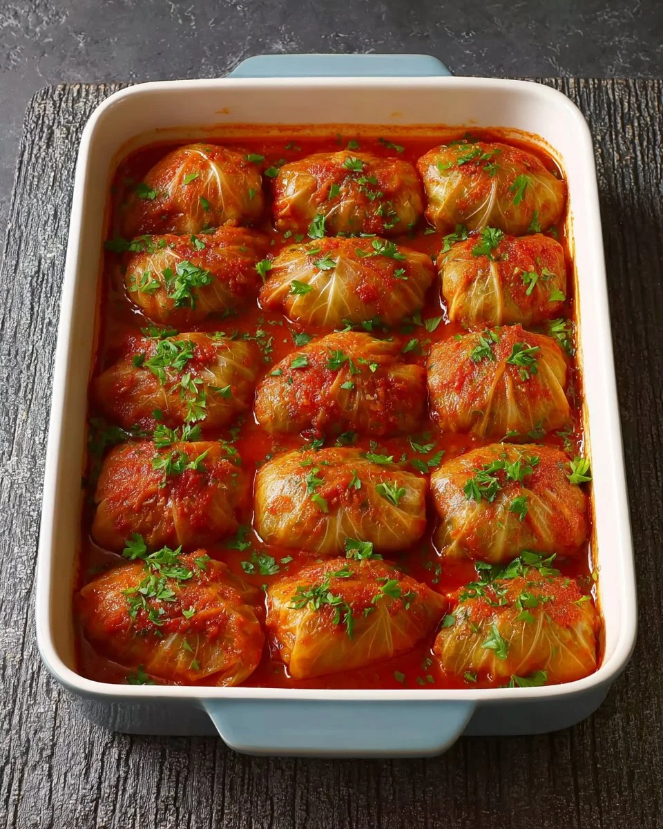 Greek Beef Stuffed Onions (Salantourmasi) served on a plate