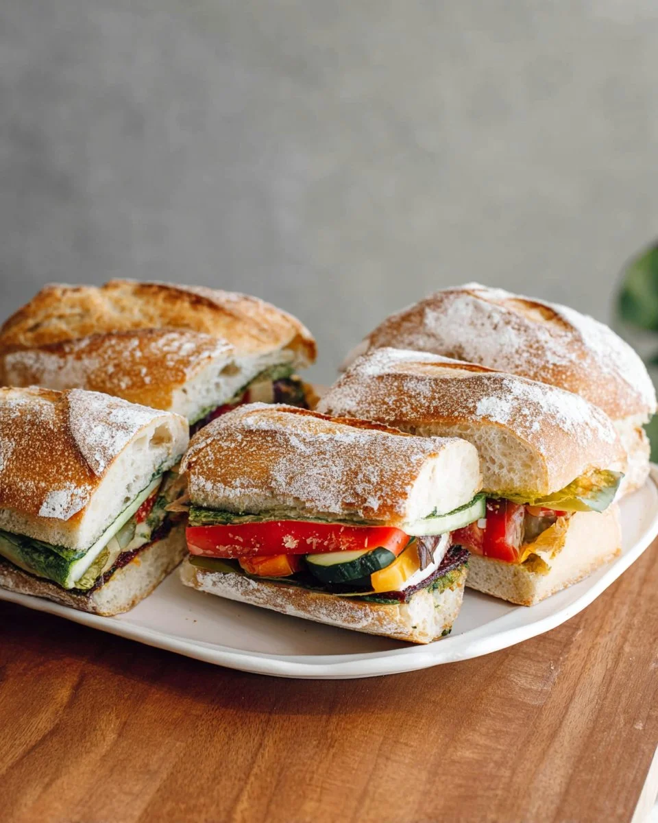 Grilled Vegetable Ciabatta Sandwiches