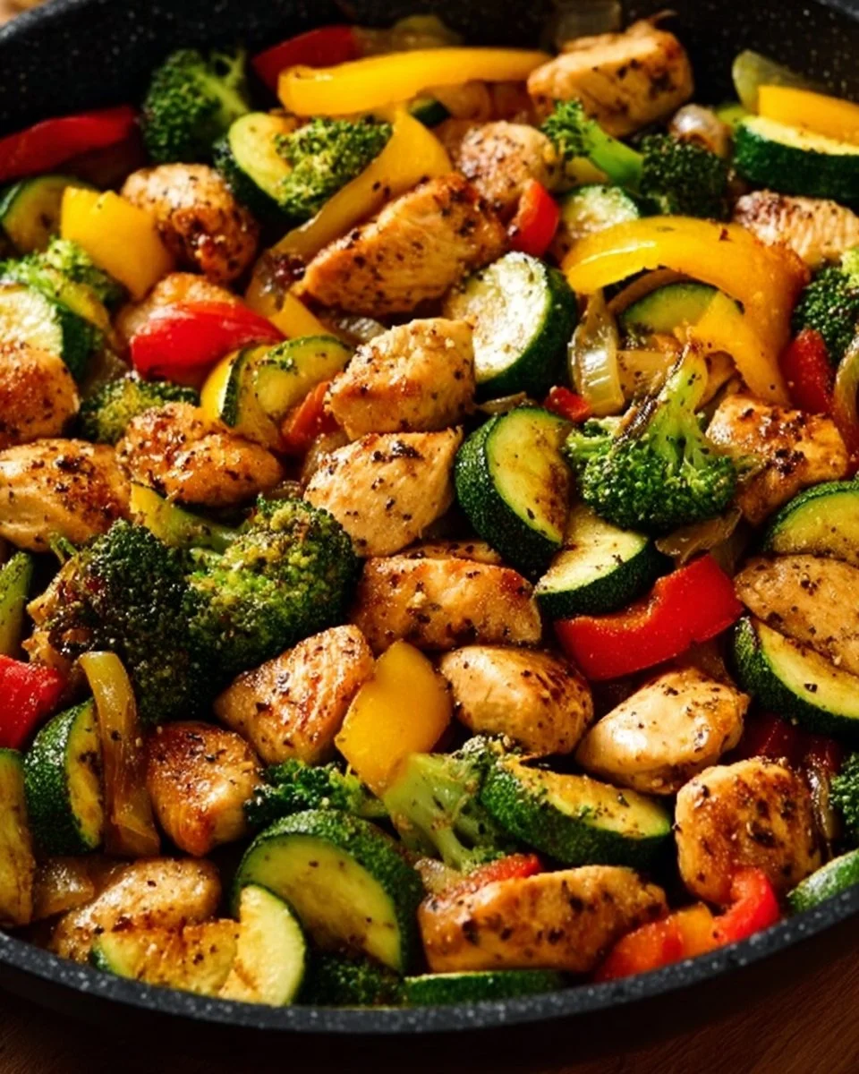 Healthy Chicken and Vegetables Skillet