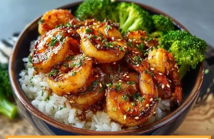 Honey Garlic Shrimp Bowls