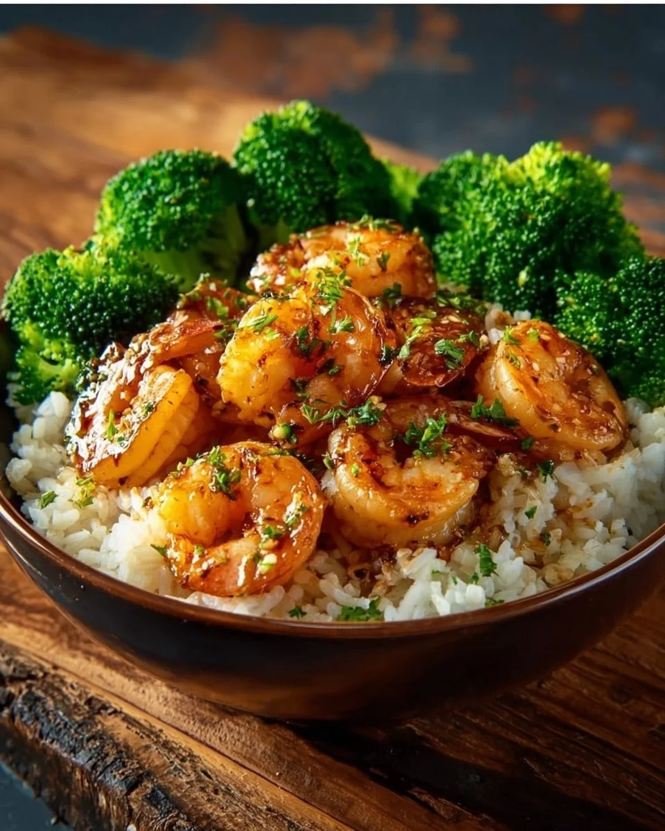 Honey Garlic Shrimp Bowls