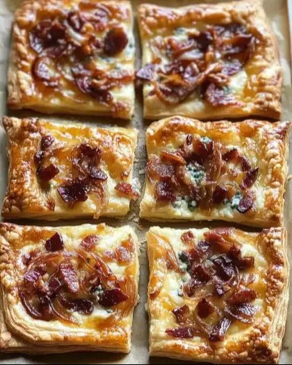 Irresistible Caramelized Onion and Blue Cheese Puff Pastry Bites: A Crowd-Pleasing Appetizer You’ll Love