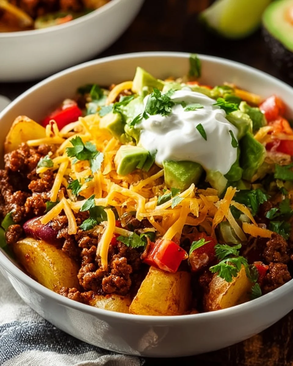 Loaded Potato Taco Bowl
