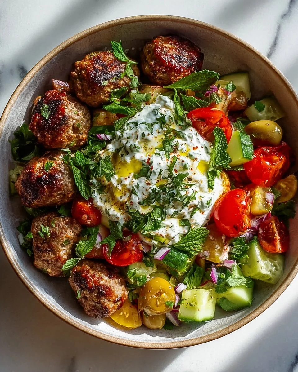 Mediterranean Meatball Bowl