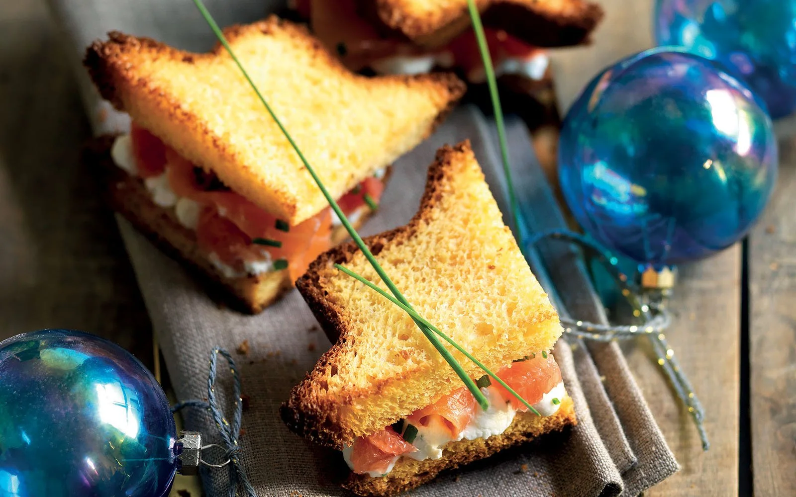 Mini Salmon Pandoro Club Sandwich