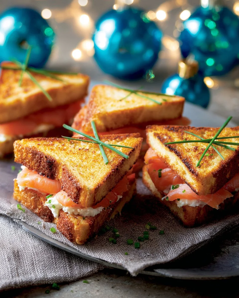 Mini Salmon Pandoro Club Sandwich