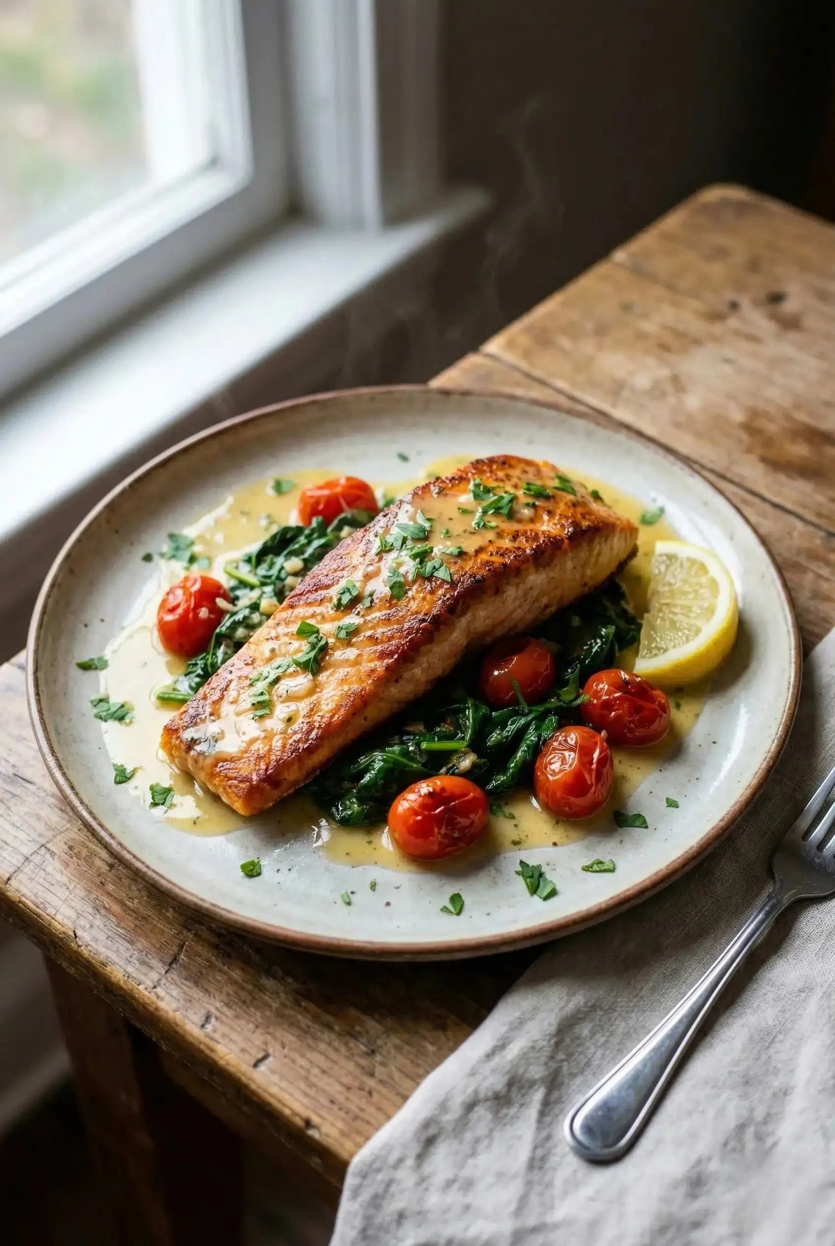 Pan Seared Salmon Dinner