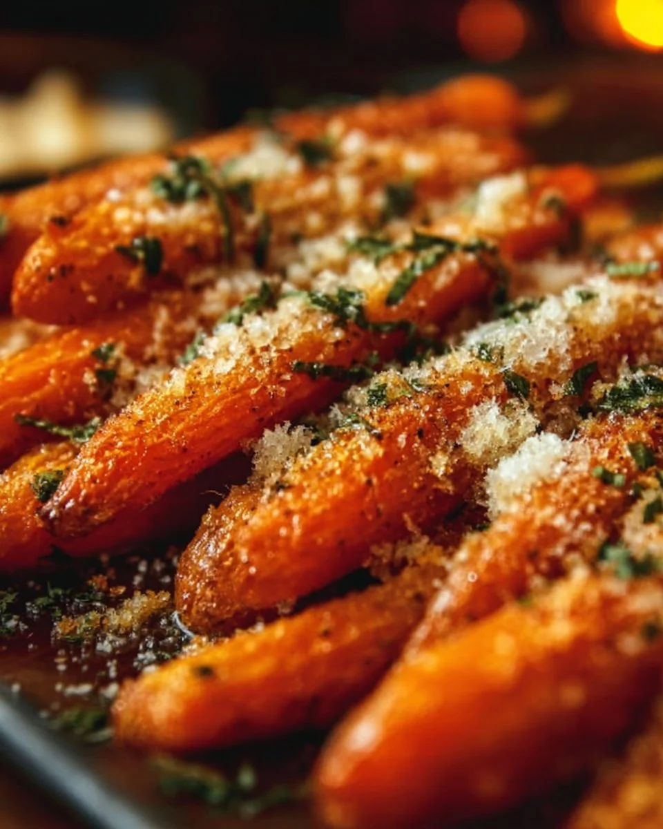 Parmesan Garlic Roasted Carrots