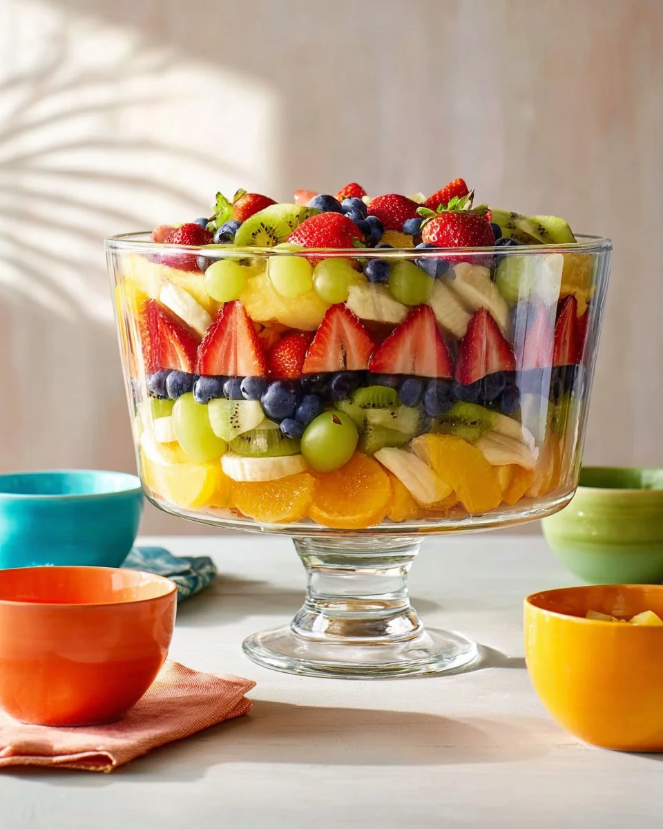 Bowl of vibrant Perfect Summer Fruit Salad with fresh fruits