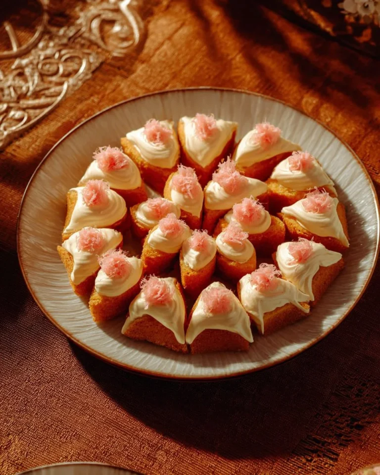 Delicious Polenta Crostini topped with fresh Tuna, served as a tasty appetizer.