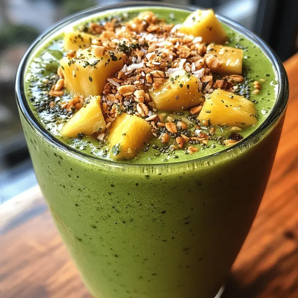 Revitalize Your Day with a Refreshing Tropical Greens Smoothie