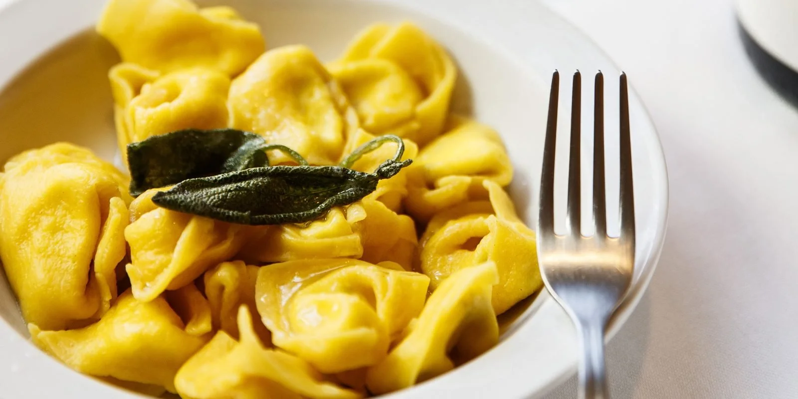 Ricotta Cheese Tortelloni With Butter and Sage