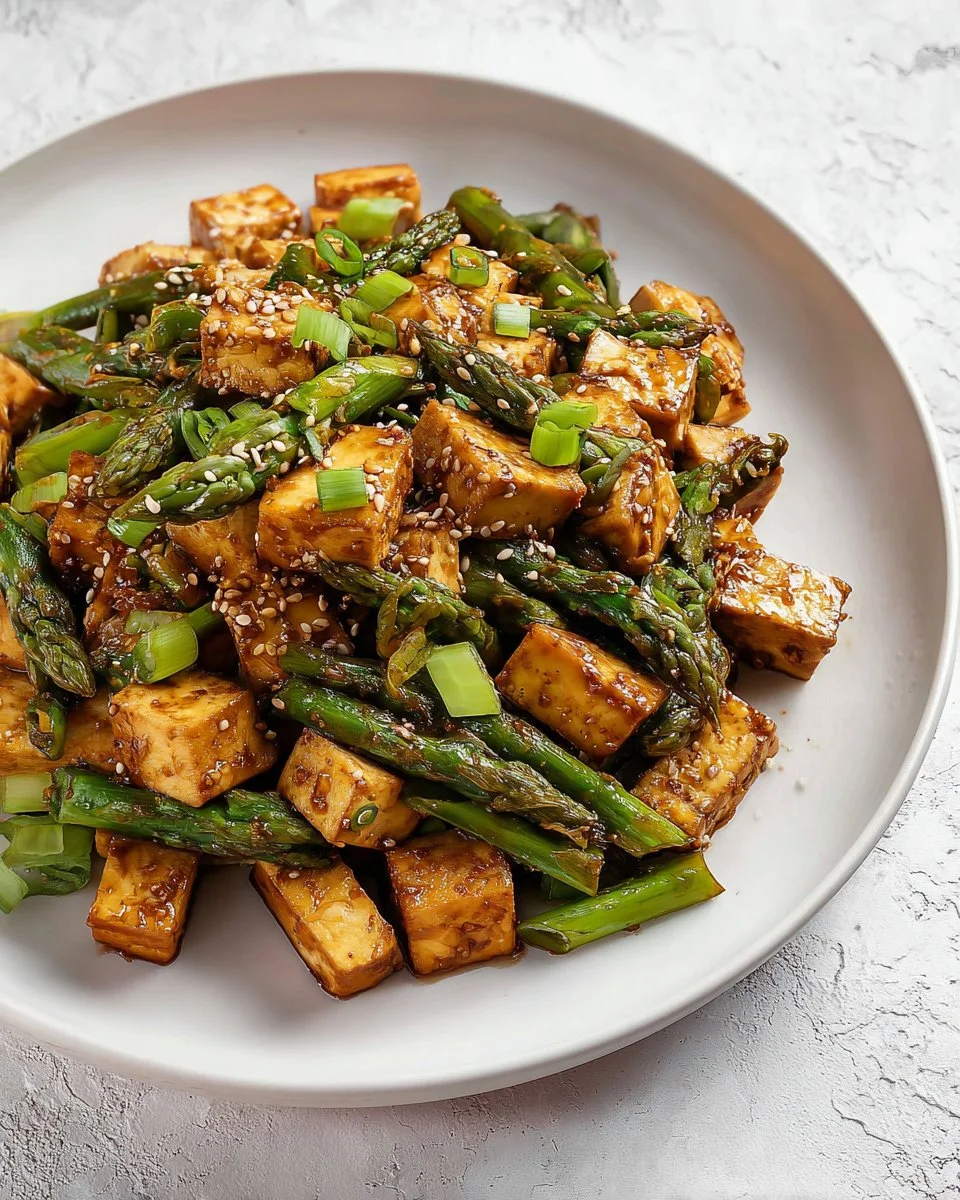 Sheet Pan Sesame Tofu and Asparagus