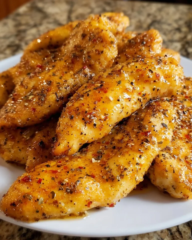 Spicy honey butter garlic chicken tenders served with dipping sauce