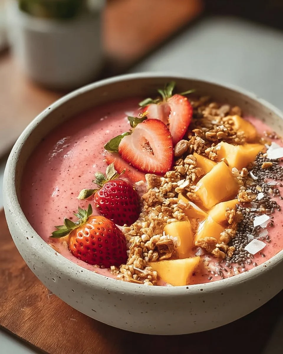 Strawberry-Mango Smoothie Bowl