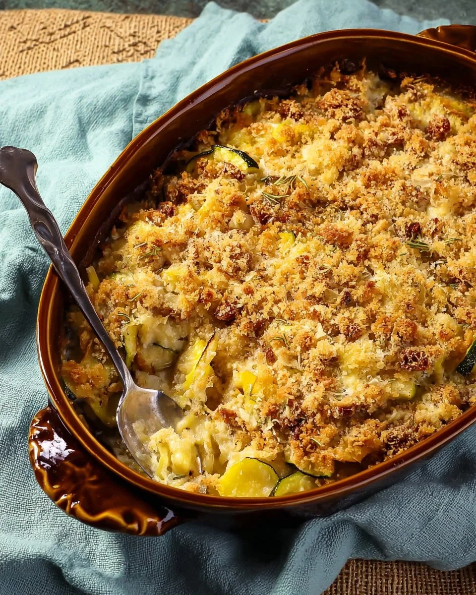 Summer Squash Casserole with Nuts