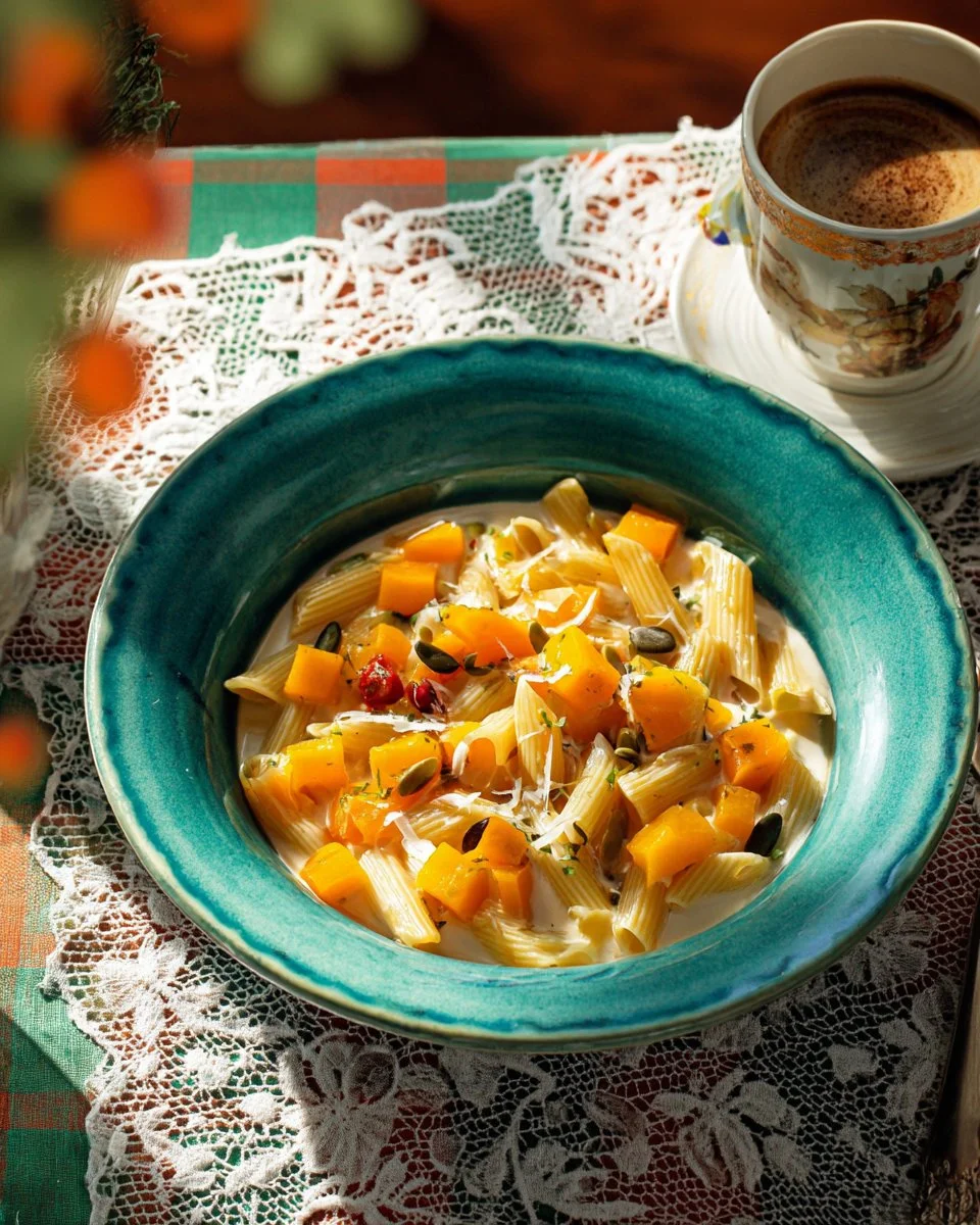 Sweet Penne and Almond Milk Soup