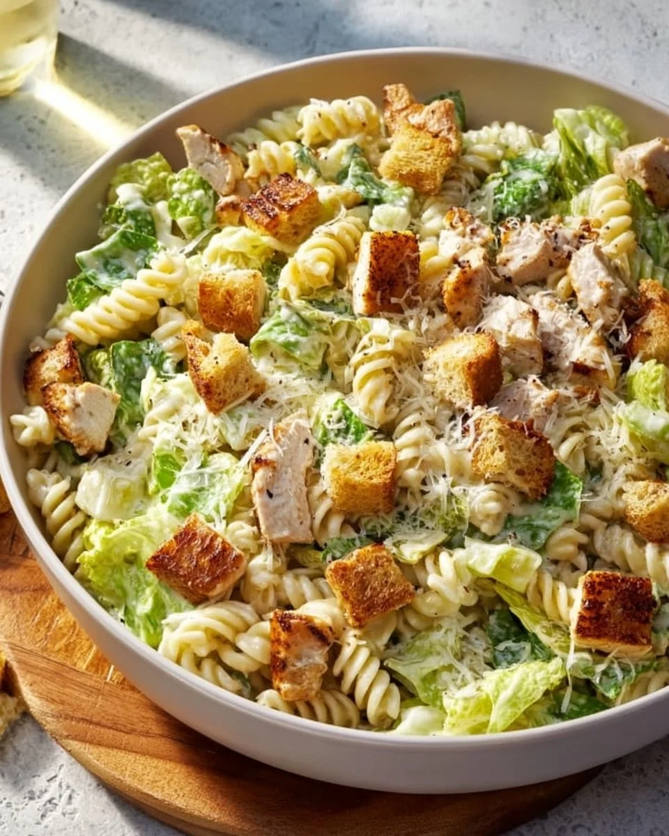 30-Minute Chicken Caesar Pasta Salad