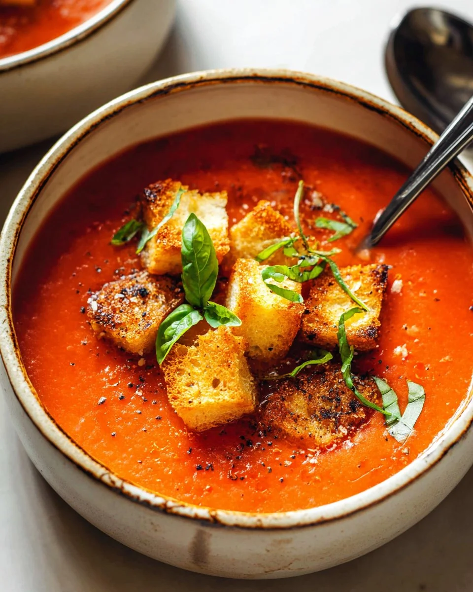 Delicious authentic gazpacho served in a bowl, garnished with fresh vegetables.
