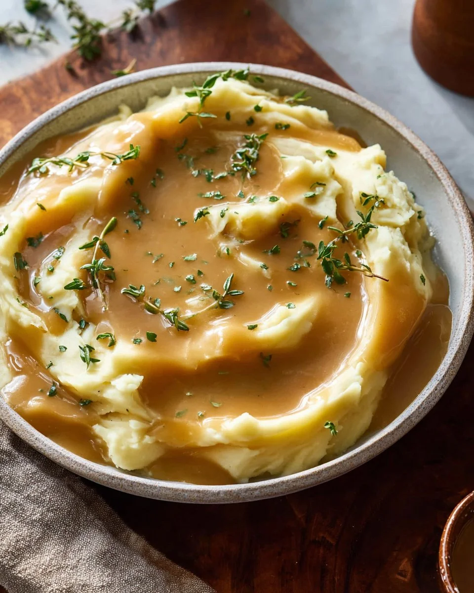Best Ever Mashed Potatoes with Gravy - Gluten-Free