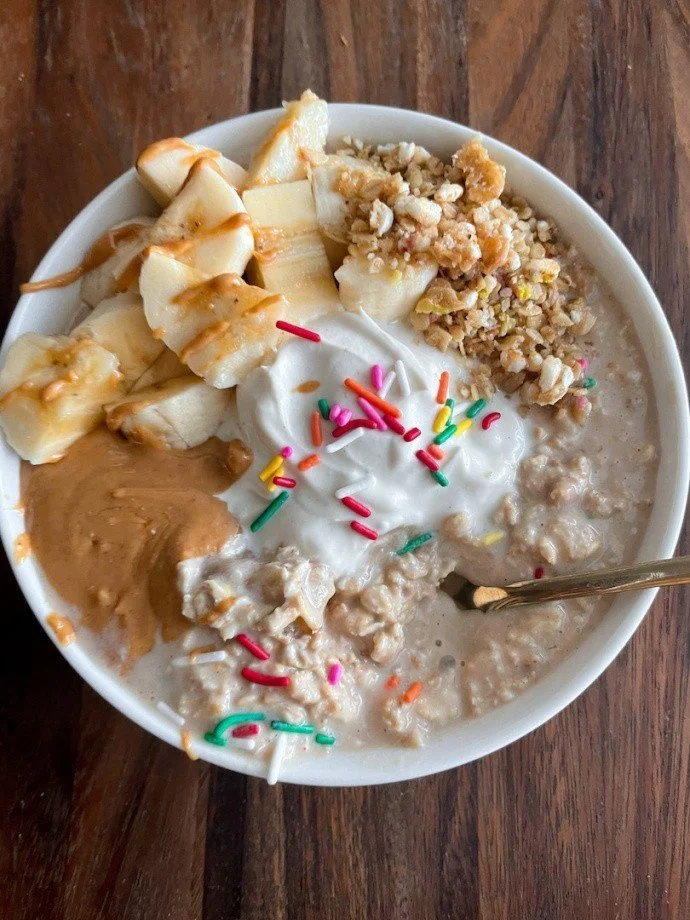 Birthday Cake Overnight Oatmeal