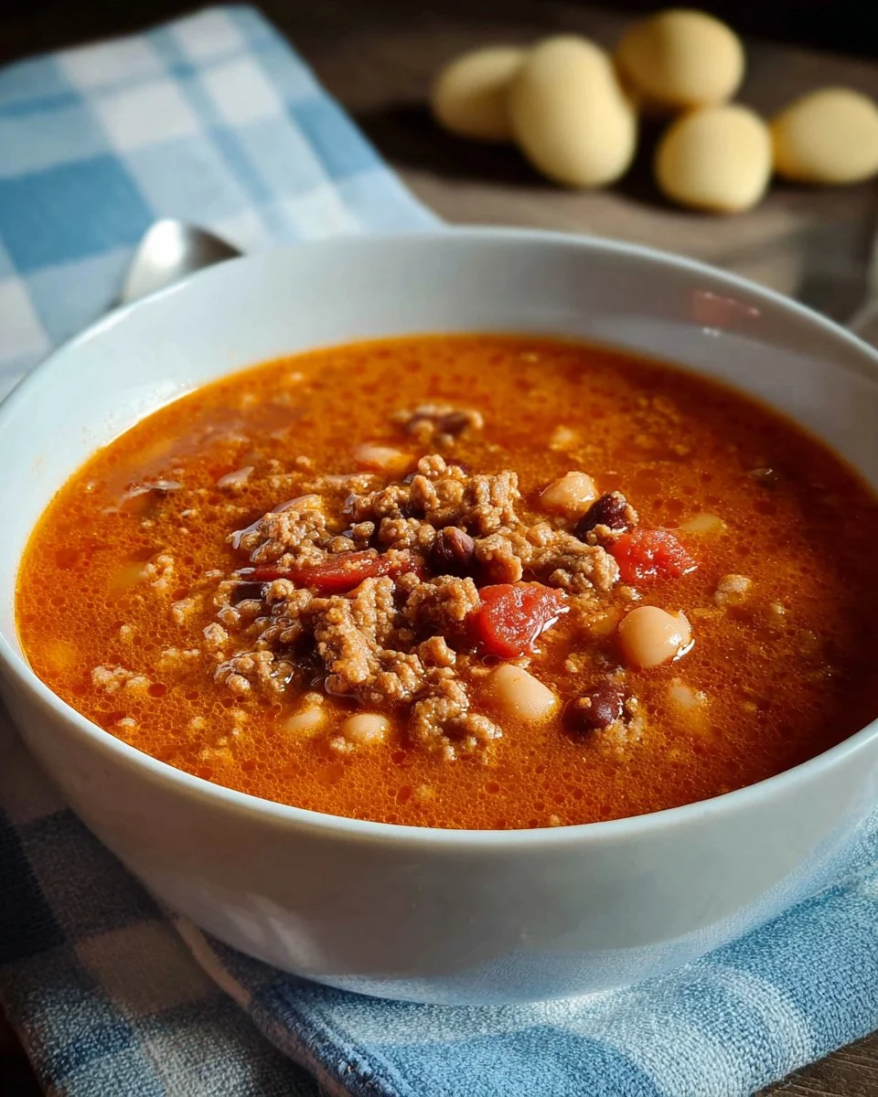 Delicious bowl of Black-Eyed Pea Soup garnished with herbs and spices