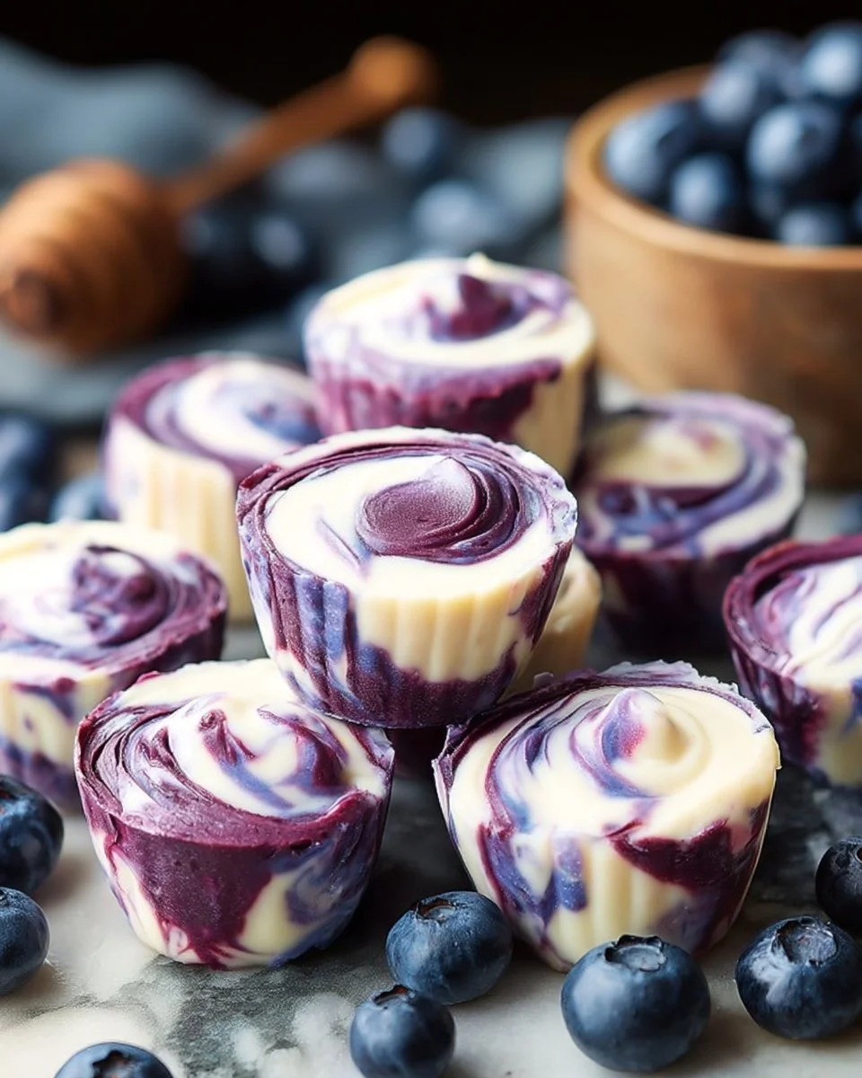 Blueberry Swirl Yogurt Bites