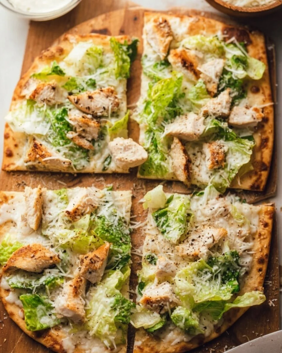 Chicken Caesar Flatbread
