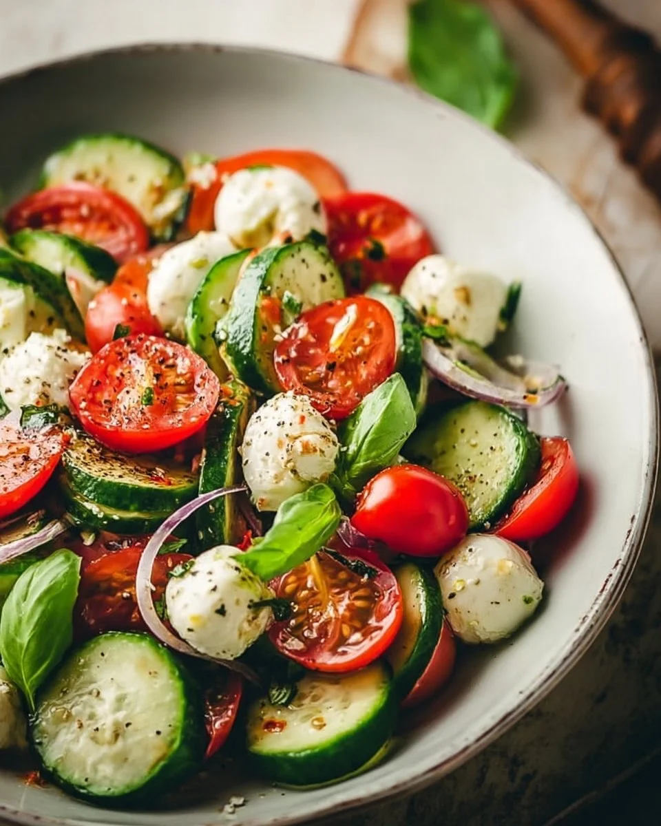 Cucumber Caprese Salad