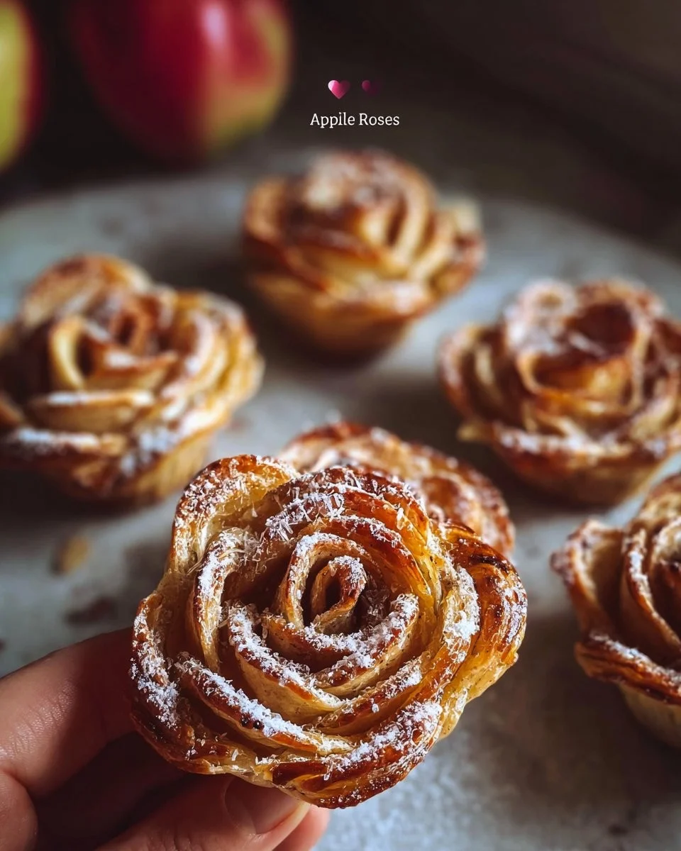 Delicate Apple Rose Pastry Blooms