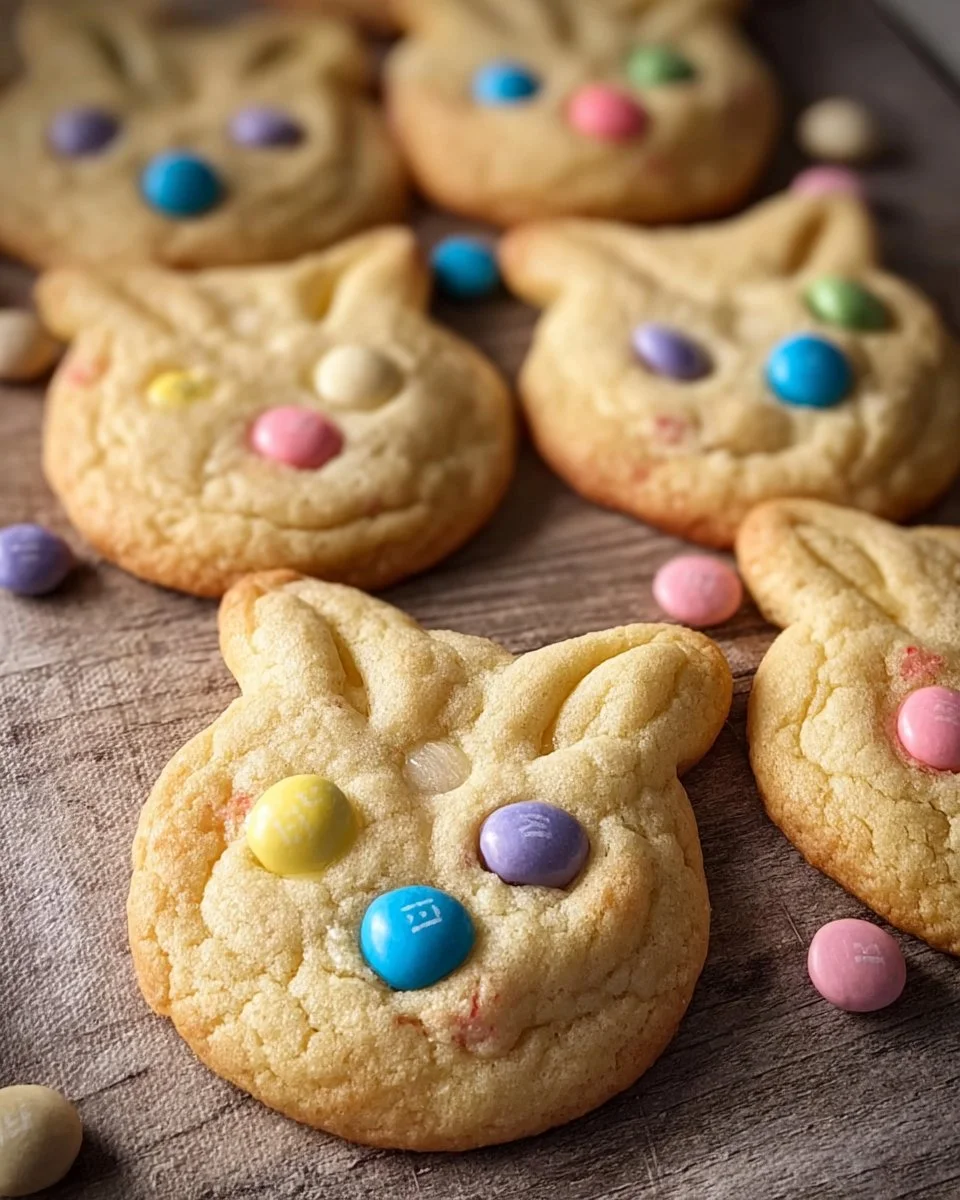 Easter Bunny M&M Cookies