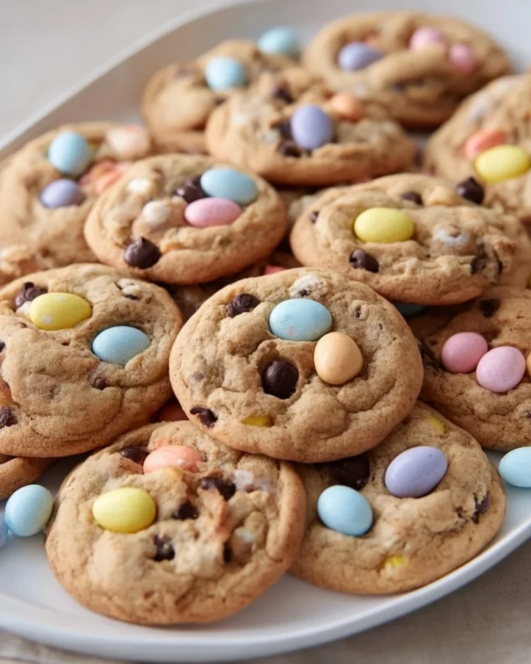 Colorful easy spring Easter cookies decorated for the holiday