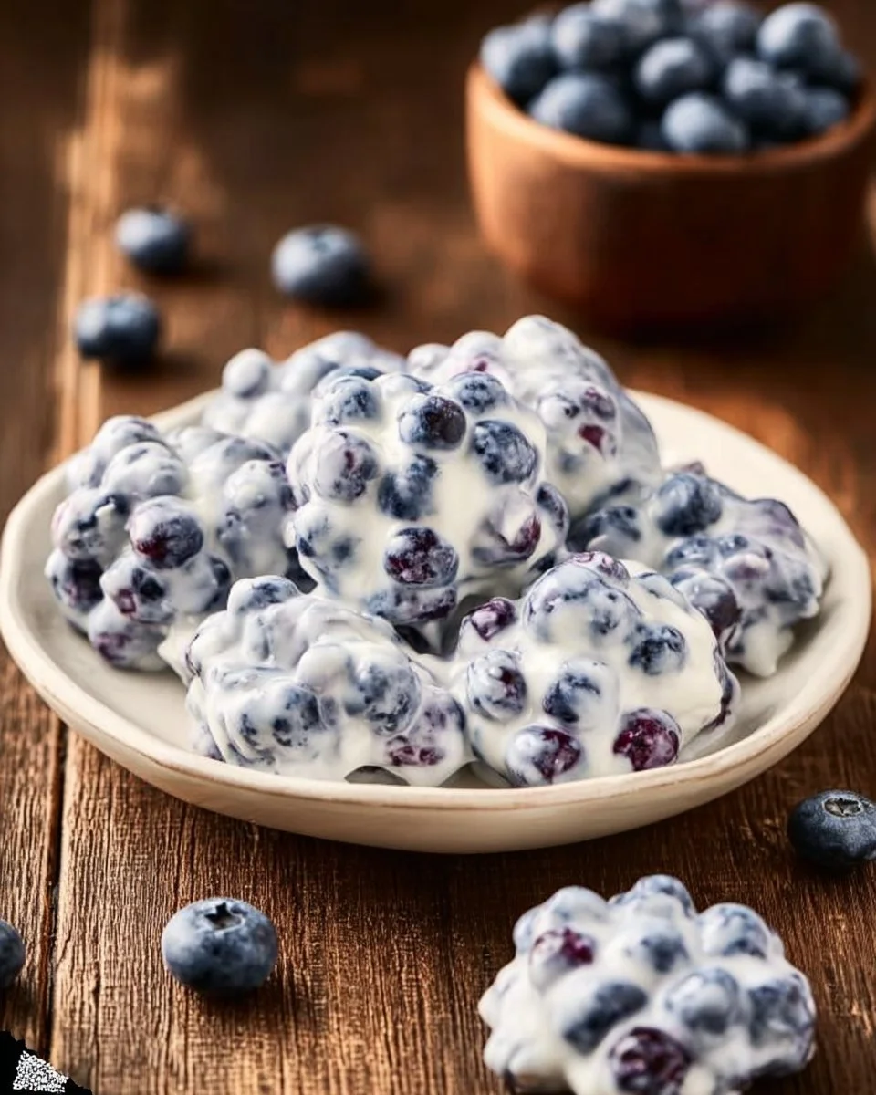 Frozen Blueberry Greek Yogurt Clusters
