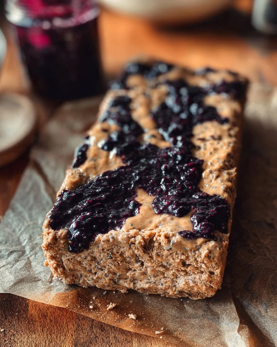 Gluten Free Oat Bread with Blueberry Chia Jam