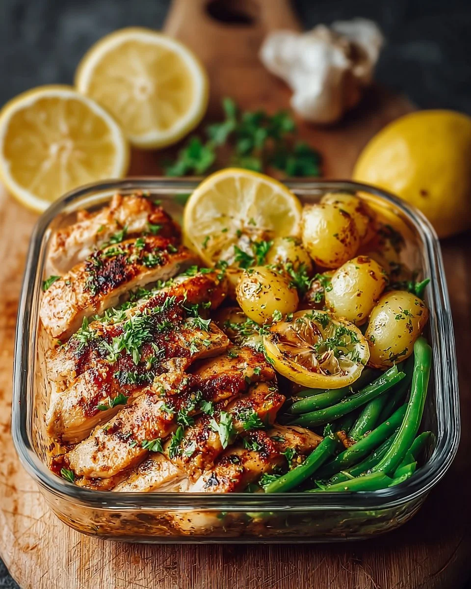 Healthy Lemon Garlic Chicken Meal Prep Bowls (Quick Recipe!)