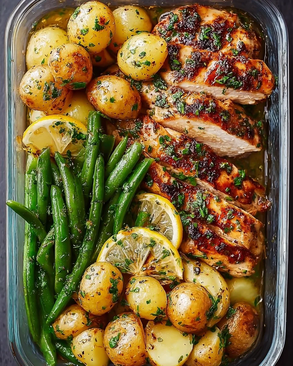 Healthy Lemon Garlic Chicken Meal Prep Bowls (Quick Recipe!)