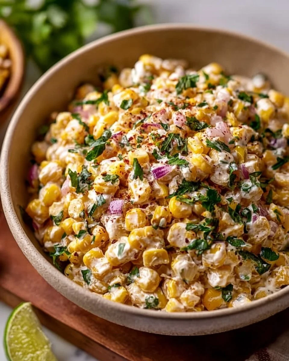 Healthy Street Corn Salad with Greek Yogurt